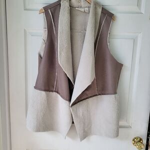 Chicos Faux Sherling Vest - Size XL